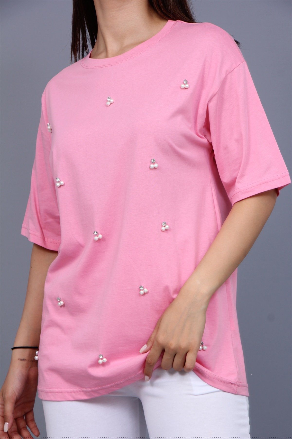 İnci Taşlı Tişört 