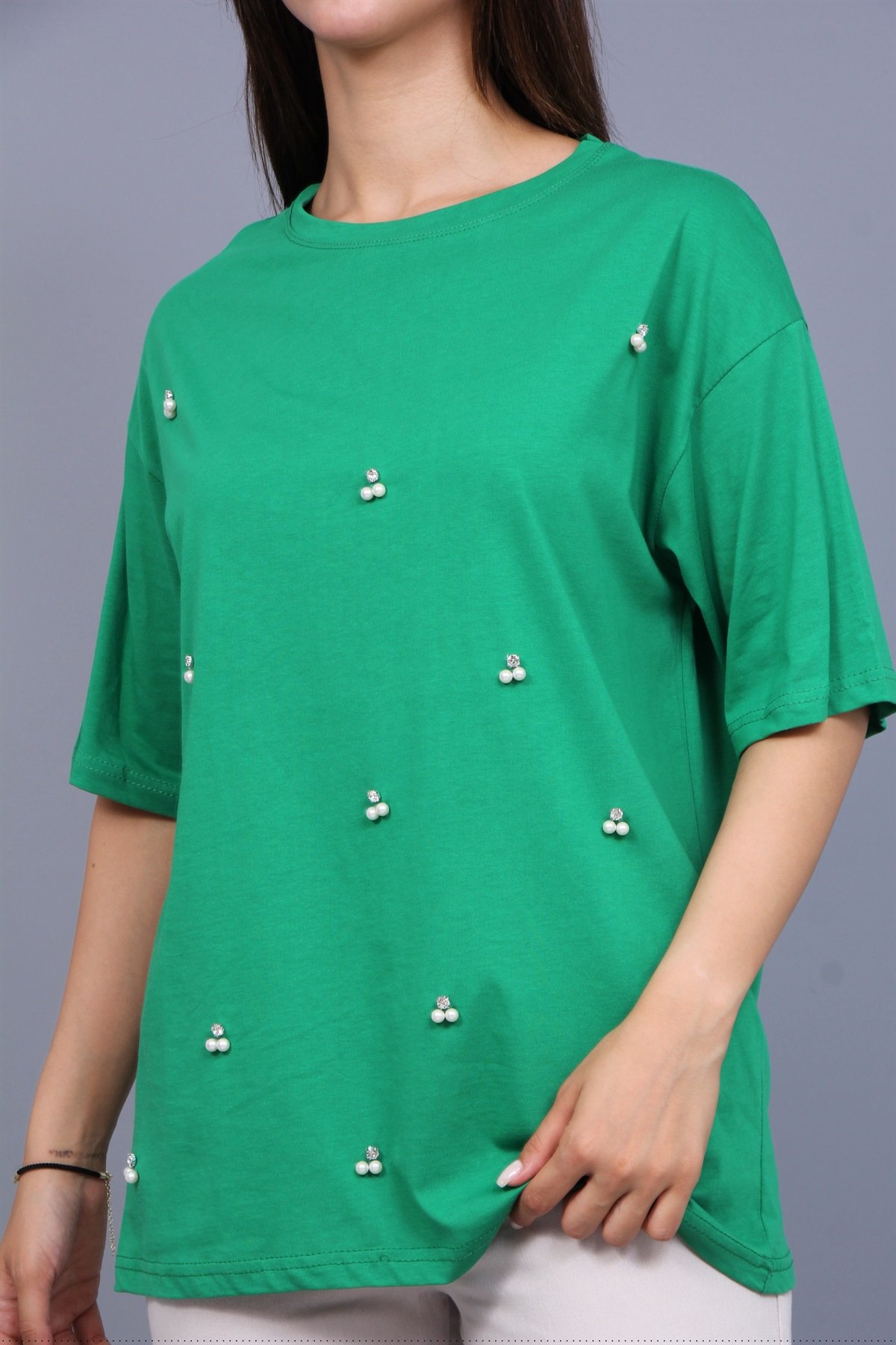 İnci Taşlı Tişört 