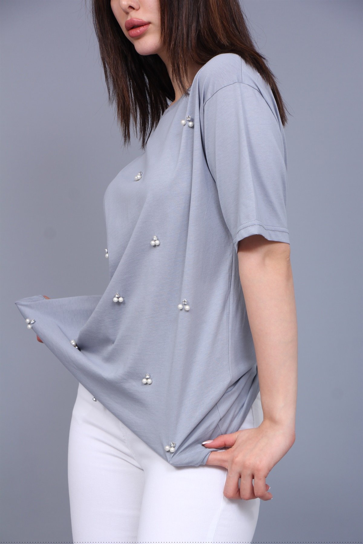 İnci Taşlı Tişört 