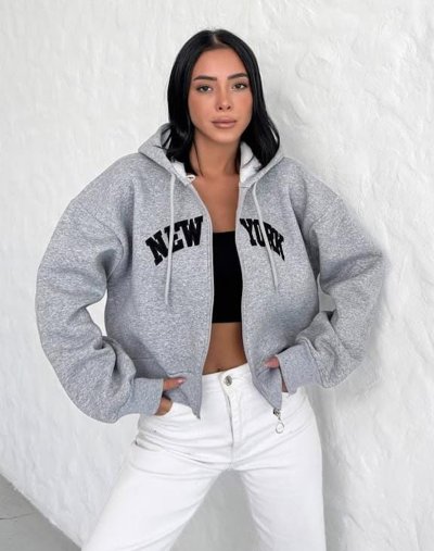 NEW YORK YAZILI SWEAT HIRKA