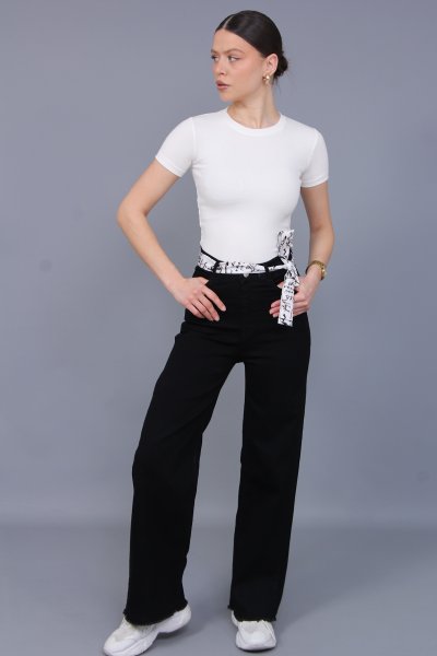 KUŞAKLI BOL PAÇA PANTOLON