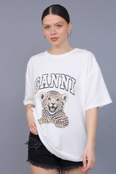 GANNI YAZILI TİŞÖRT
