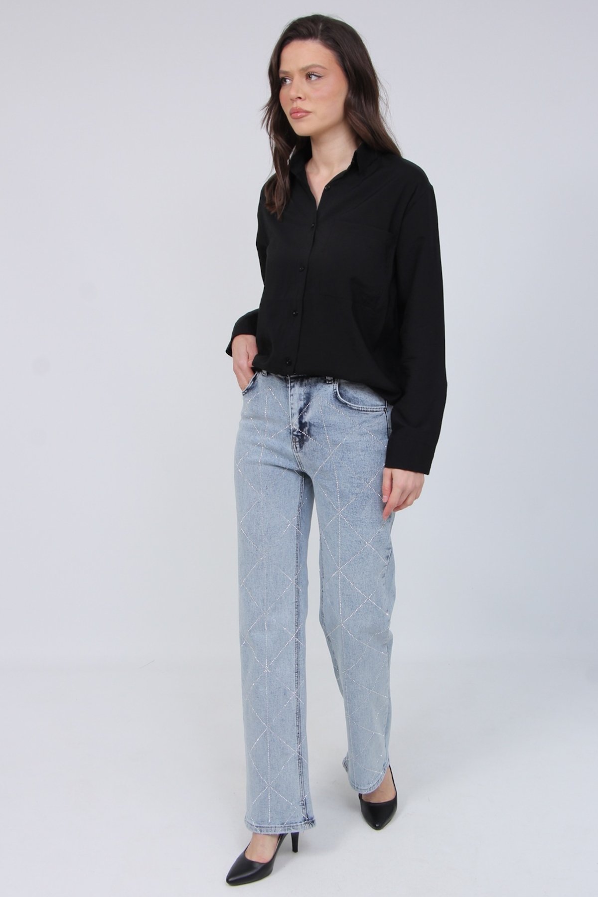 Pullu Palazzo Pantolon 