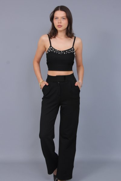 ZARA CREP ÇIRTLI PANTOLON