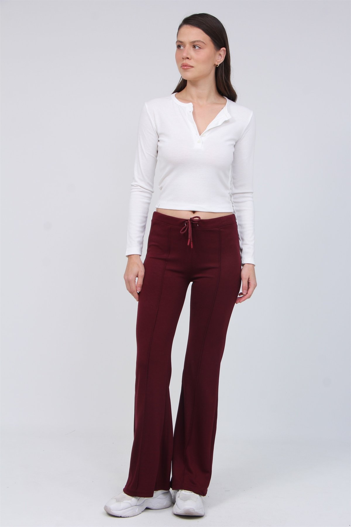 Model Kumaş Bağcıklı Cımalı Pabtolon 