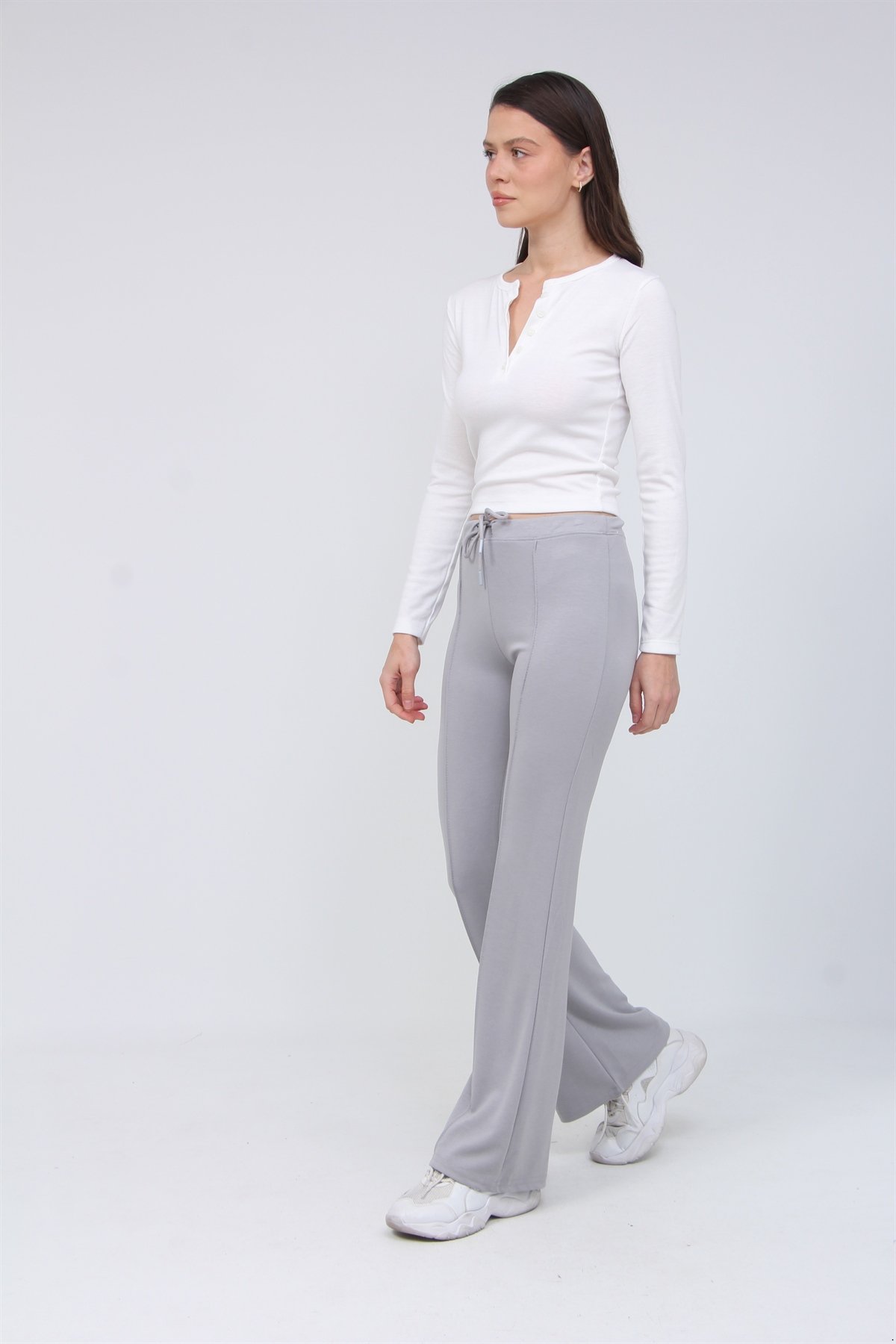 Model Kumaş Bağcıklı Cımalı Pabtolon 