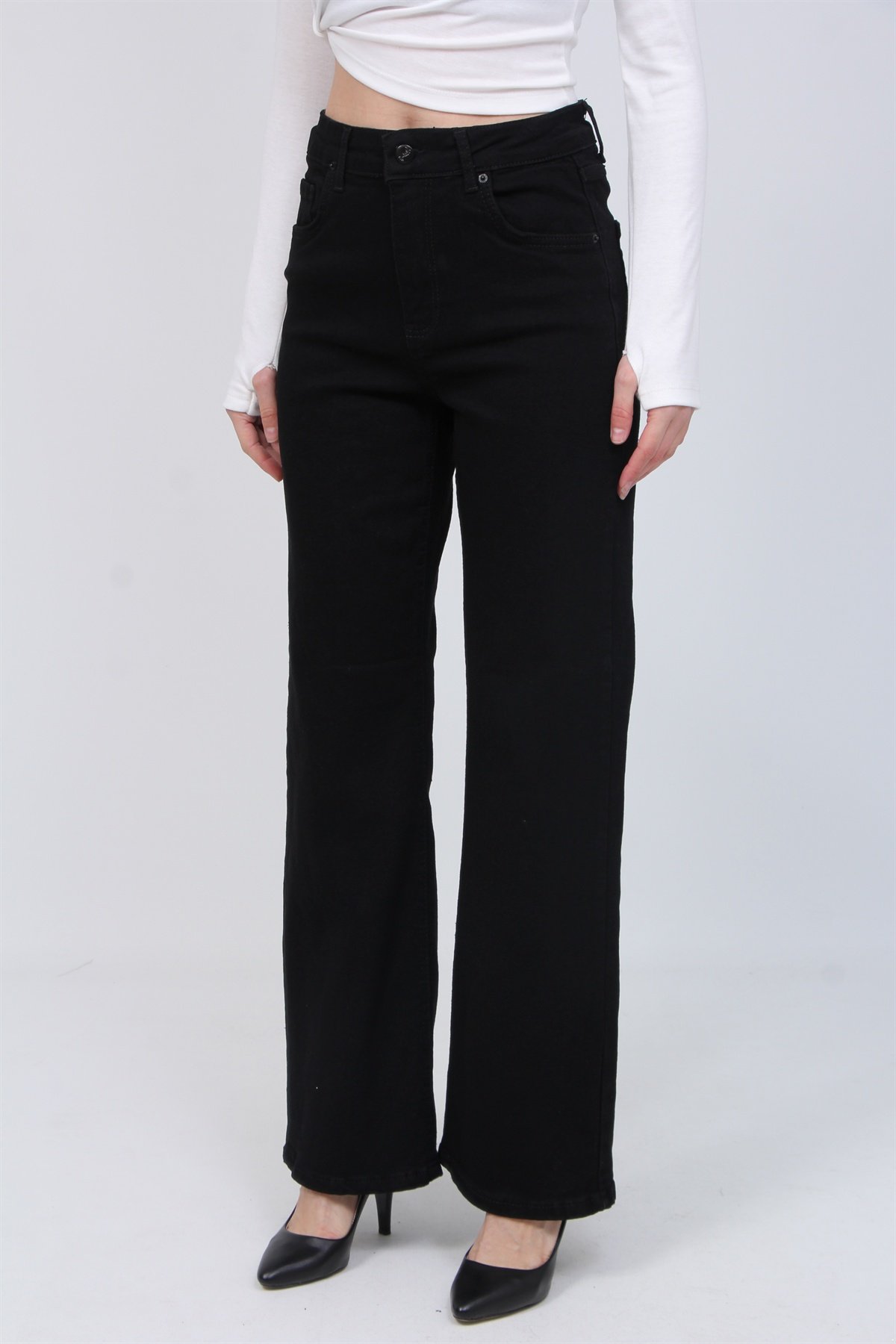 Likralı Palazo Kot  Pantolon 