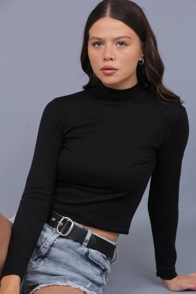 YARIM BALIKÇI MODEL KUMAŞ BLUZ