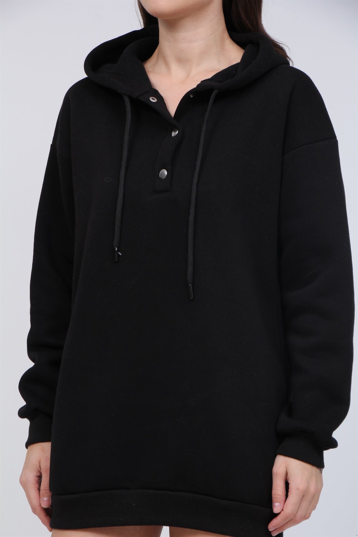 3 İplik Şardonlu Çıt Çıtlı Sweat 