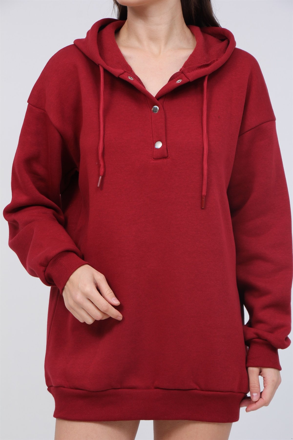 3 İplik Şardonlu Çıt Çıtlı Sweat 