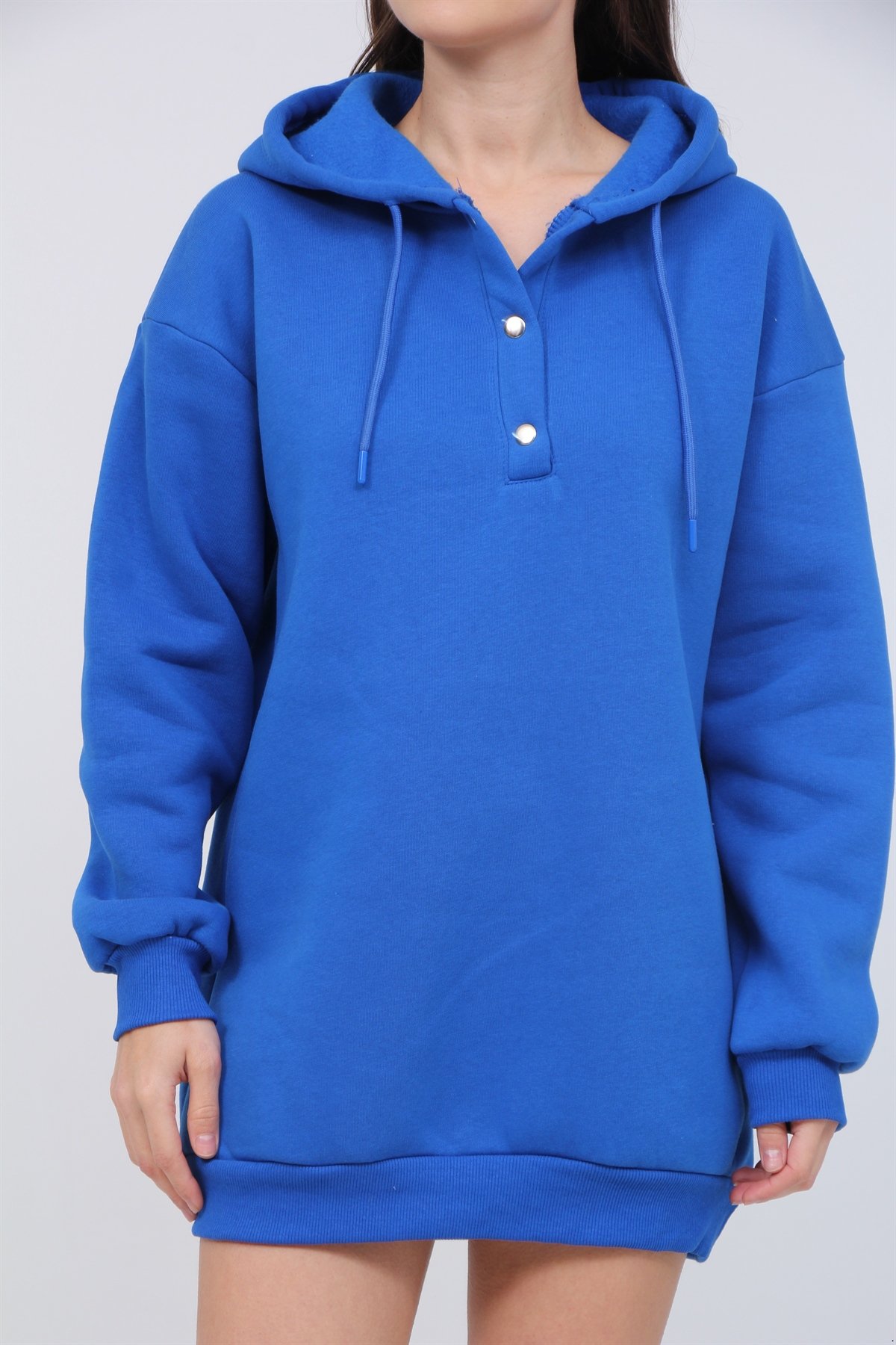 3 İplik Şardonlu Çıt Çıtlı Sweat 