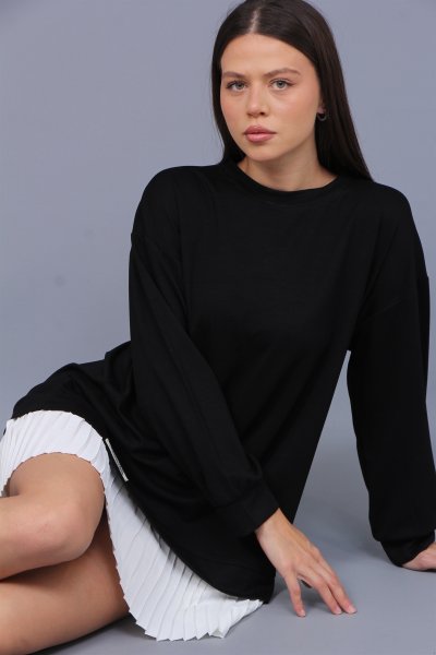 MODAL KUMAŞ OYSHO ALT ETEK PİLİSELİ TUNİK