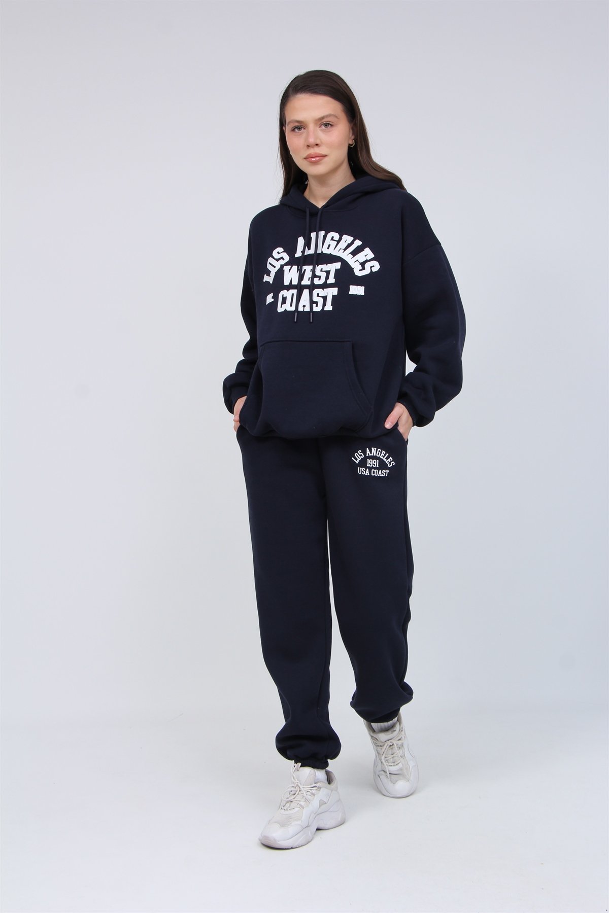 Los Angeles Yazılı 3 İplik Şardonlu Takım 