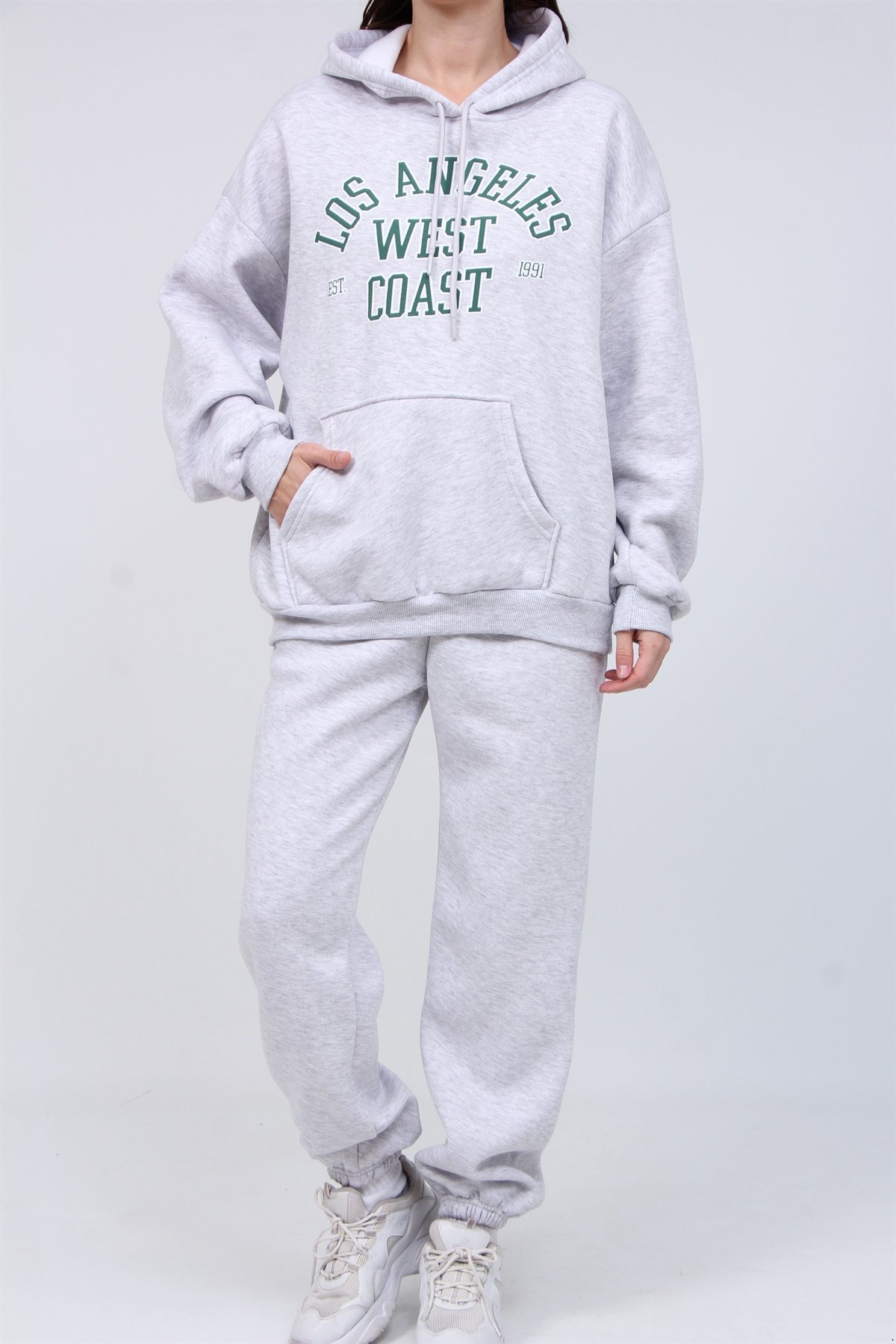 Los Angeles Yazılı 3 İplik Şardonlu Takım 