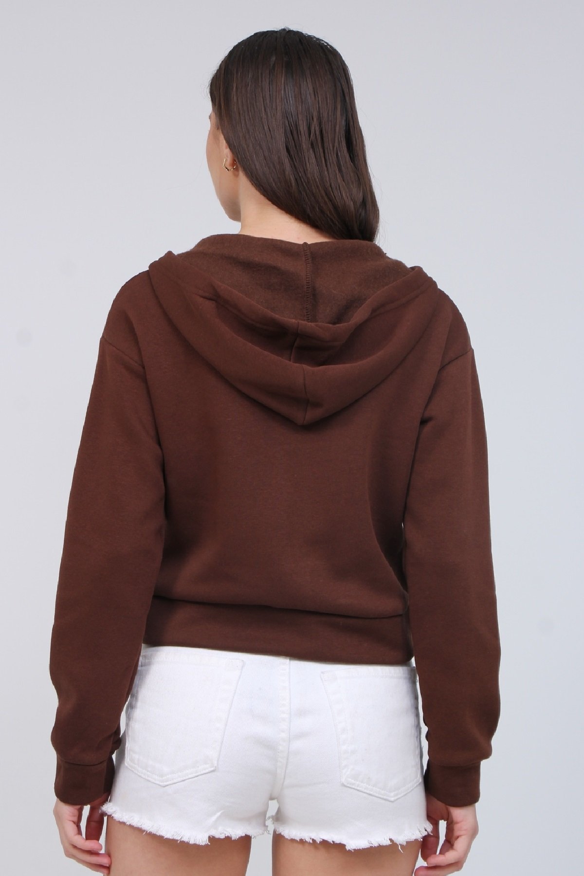 Fermuarlı Crop Sweat 