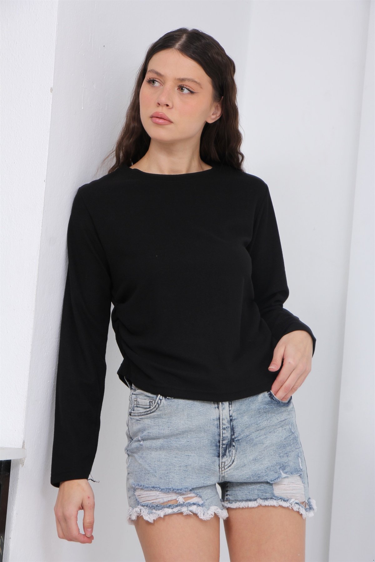 Yanı Büzgülü Bluz 