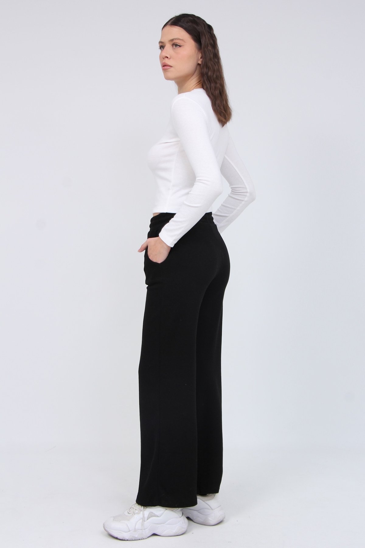 Selanik Örgü Bol Paça Pantolon 