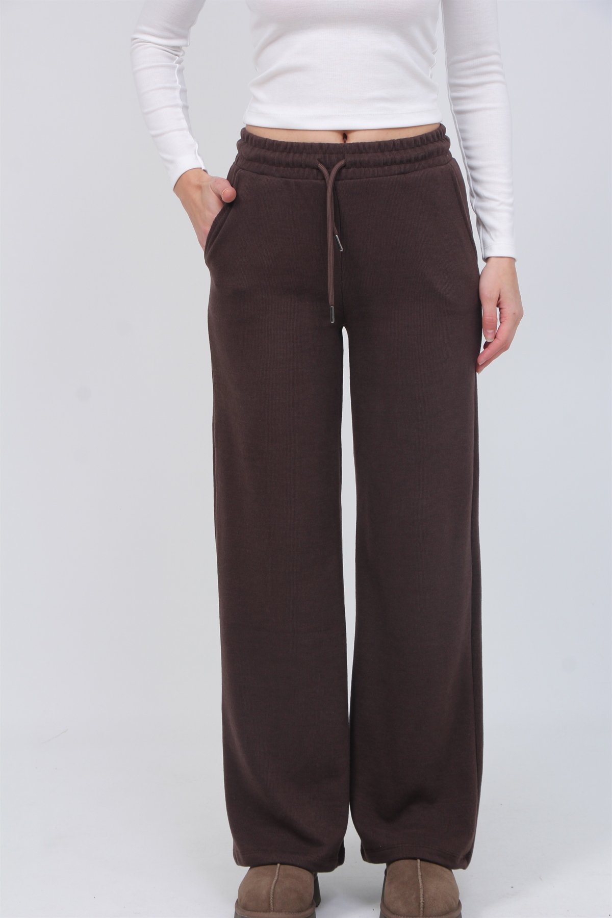 Selanik Örgü Bol Paça Pantolon 