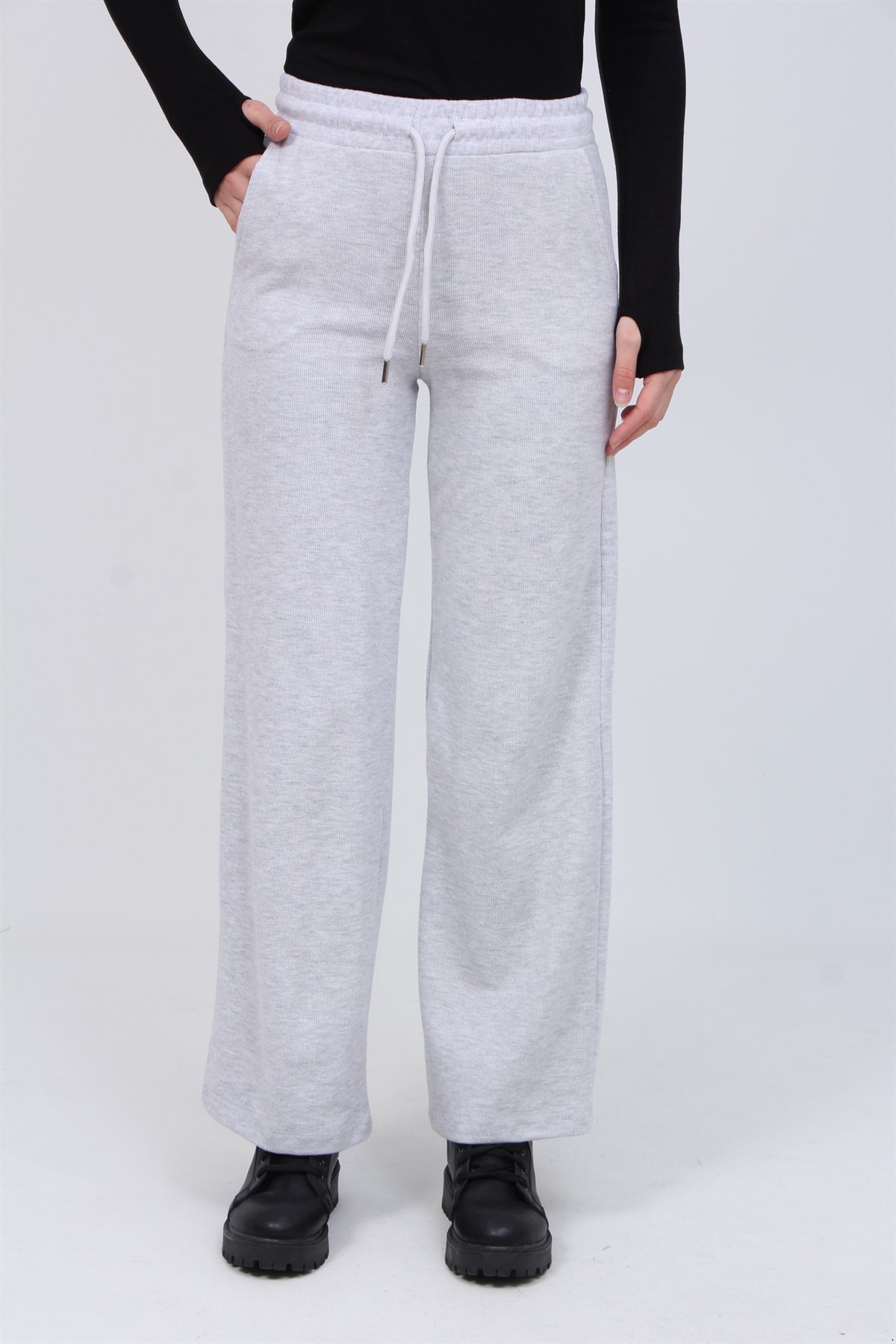 Selanik Örgü Bol Paça Pantolon 