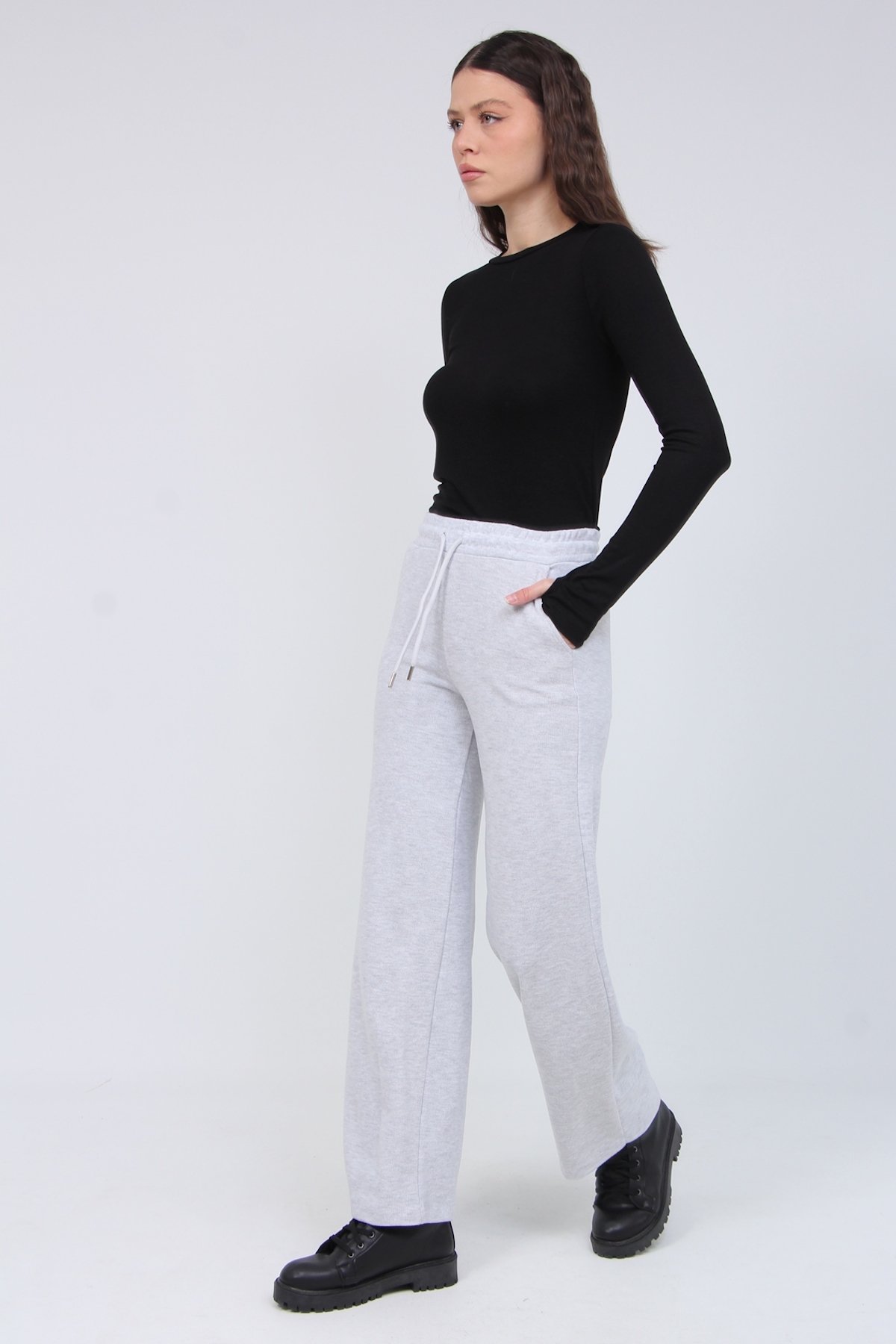 Selanik Örgü Bol Paça Pantolon 