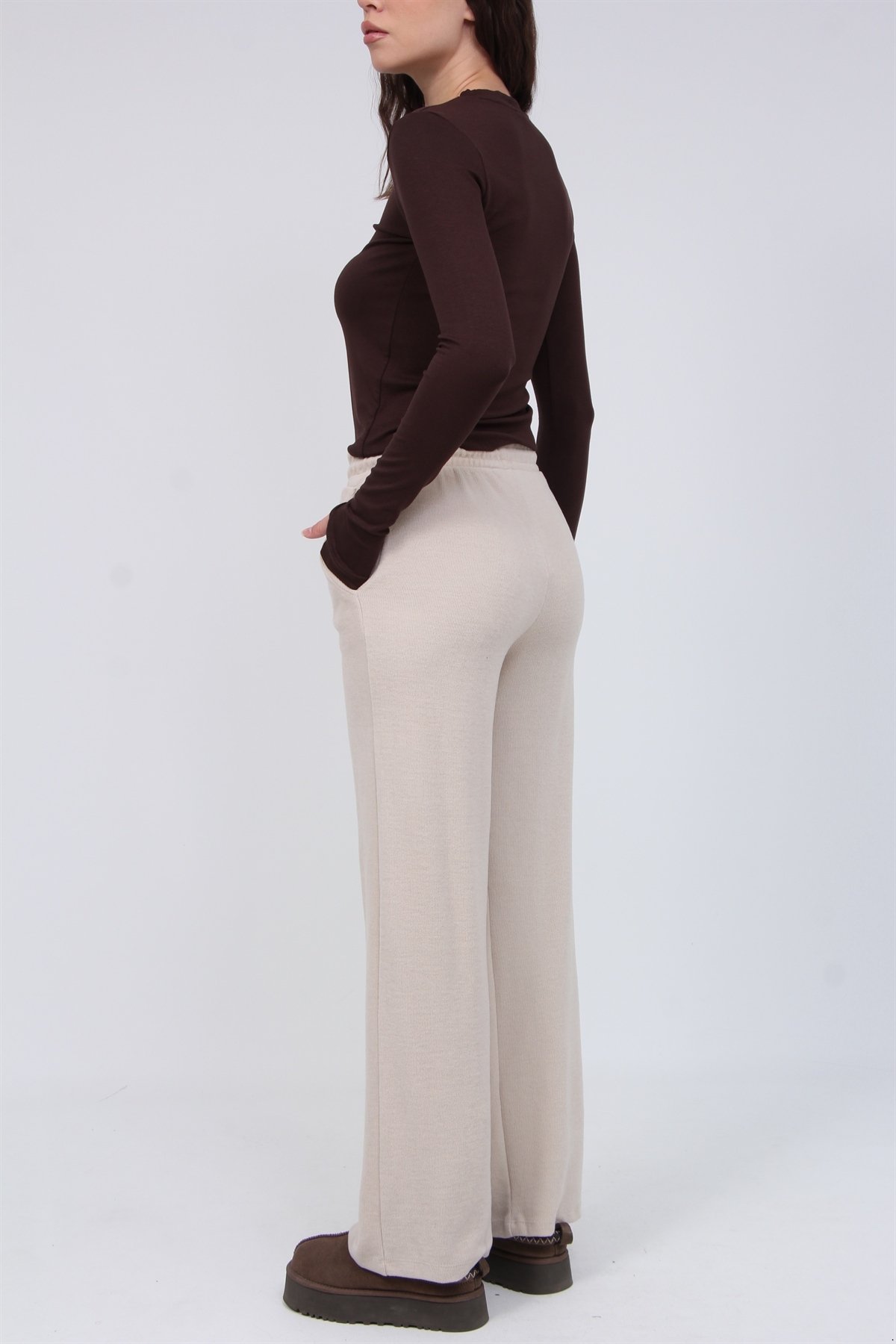 Selanik Örgü Bol Paça Pantolon 