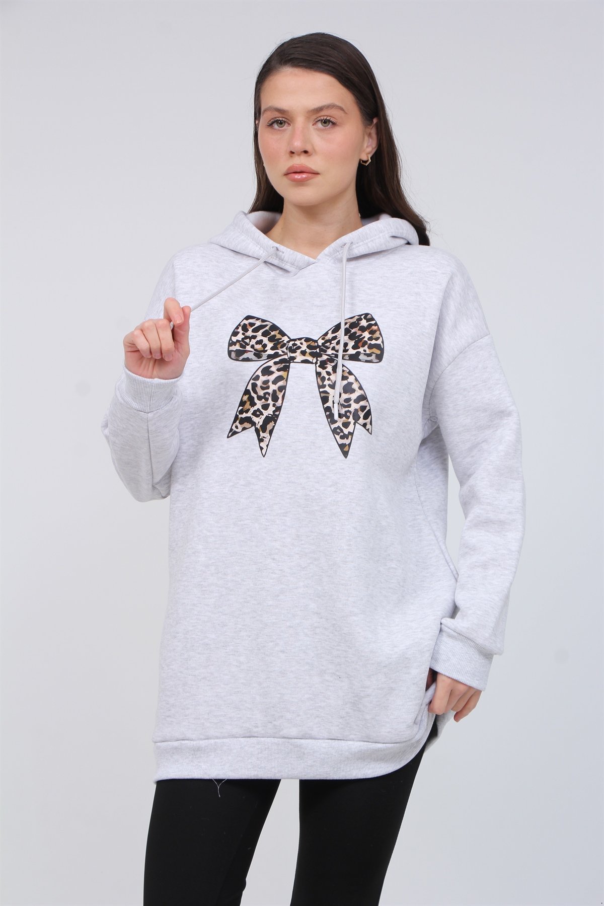 3 İplik Kurdale Baskı Sweat 