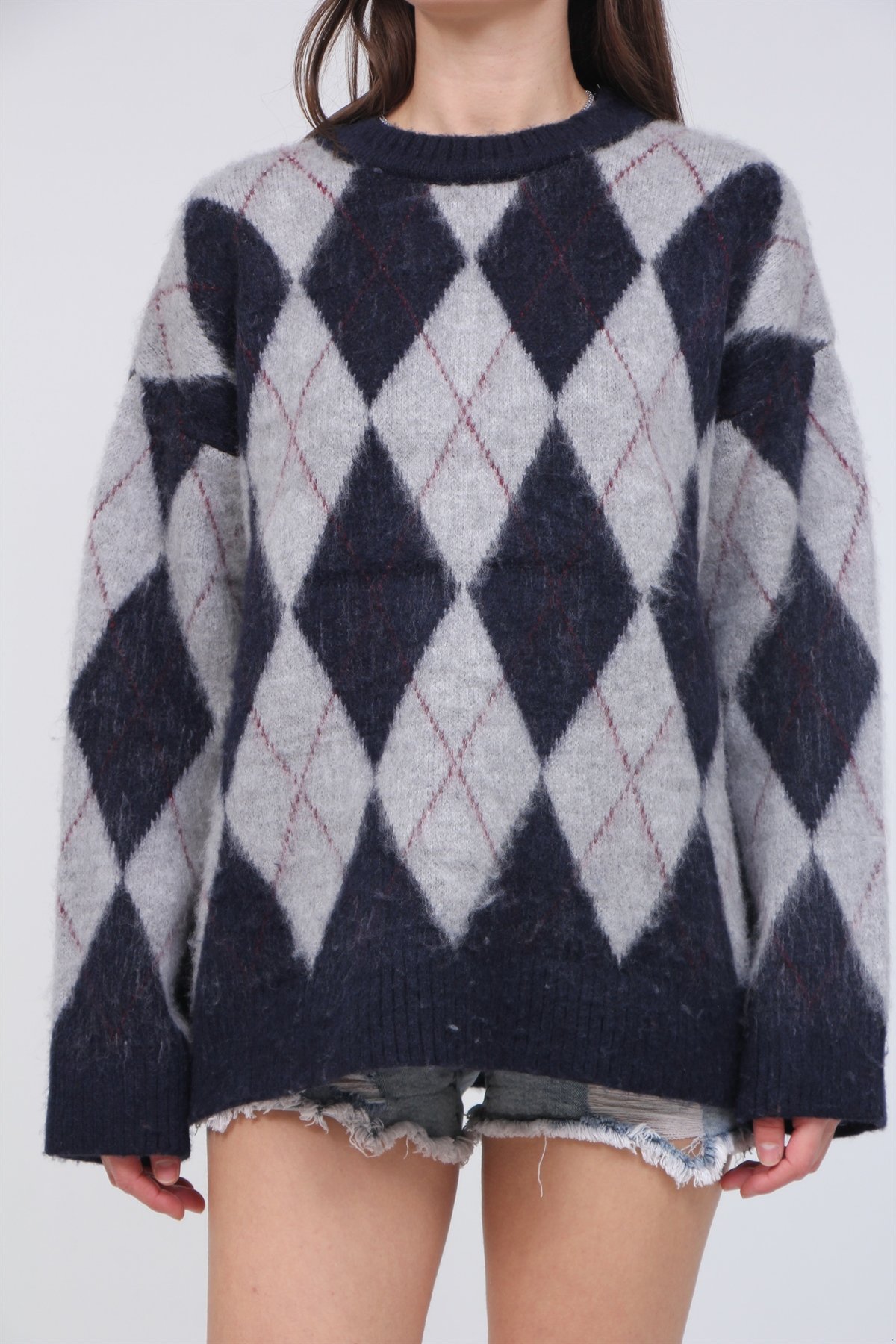 Baklava Örgü Kazak 