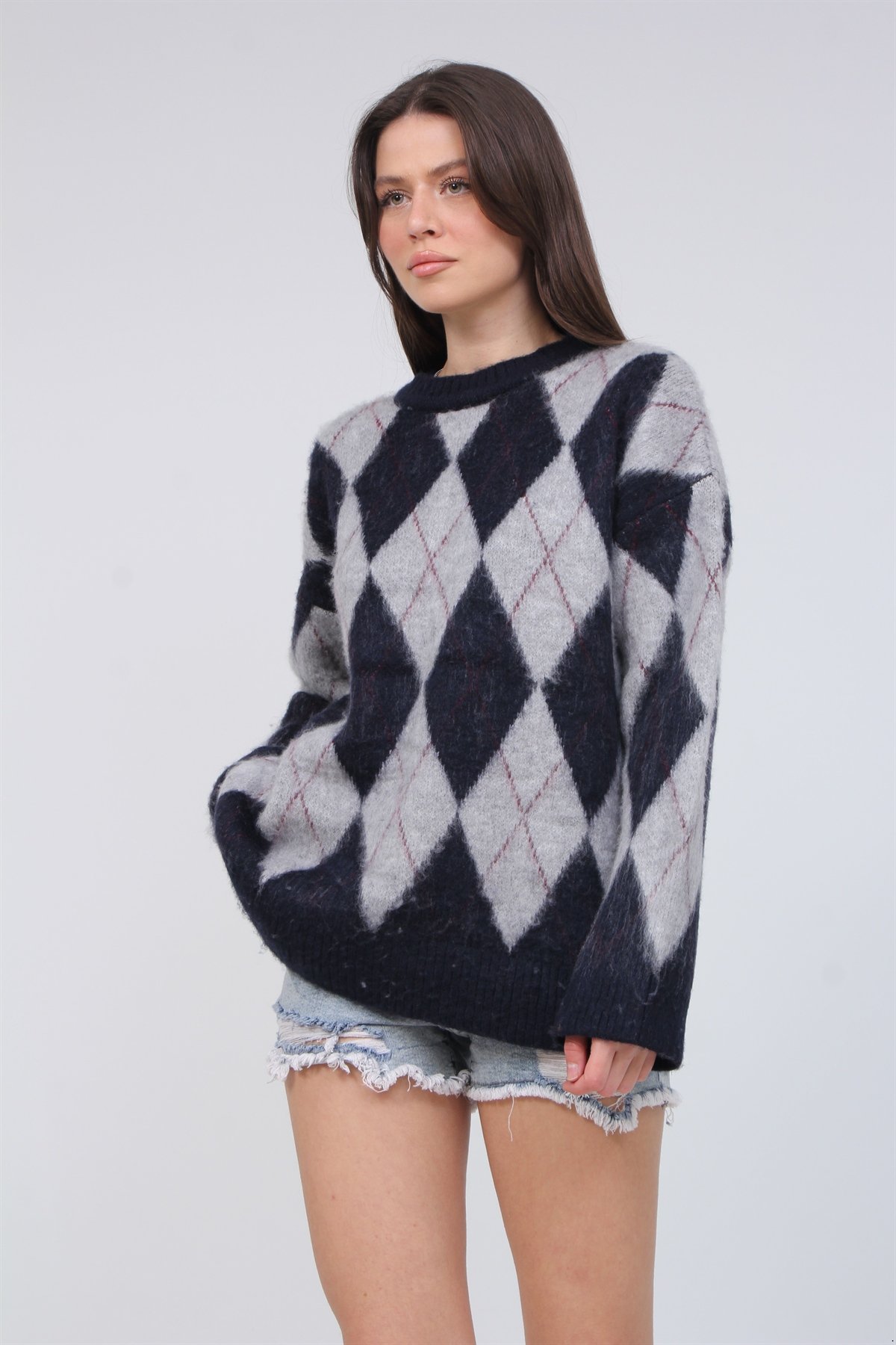 Baklava Örgü Kazak 