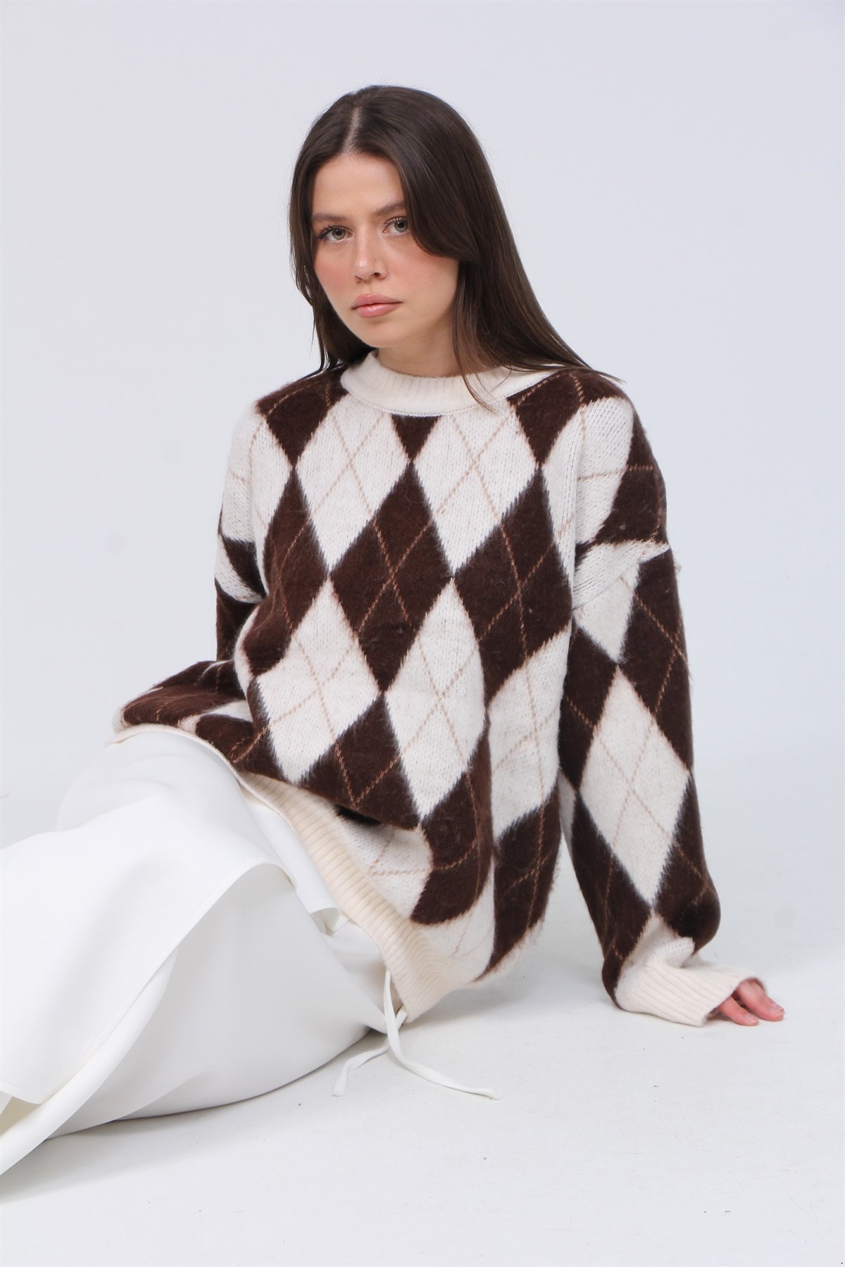 Baklava Örgü Kazak 