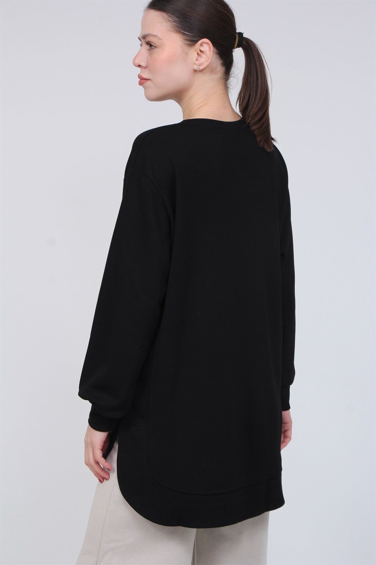 Yan Detaylı Modal Kumaş Tunik 