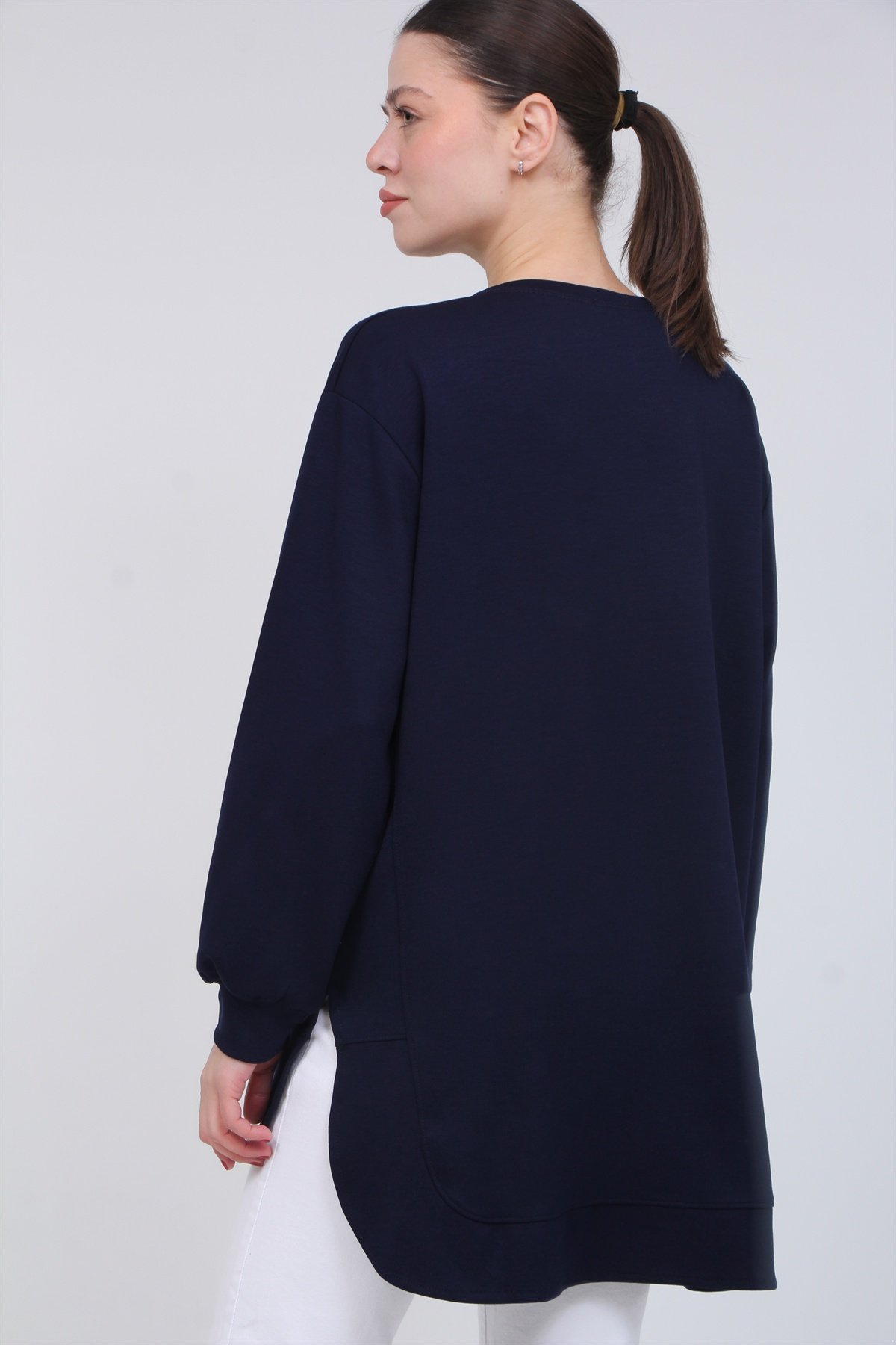 Yan Detaylı Modal Kumaş Tunik 