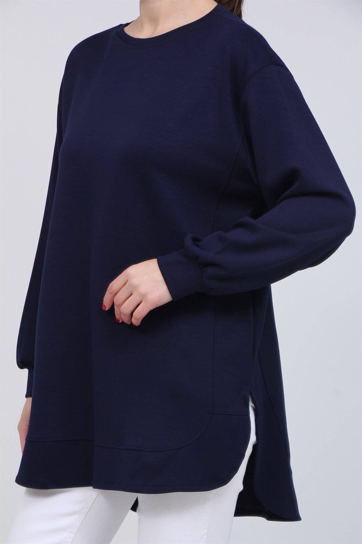 Yan Detaylı Modal Kumaş Tunik 