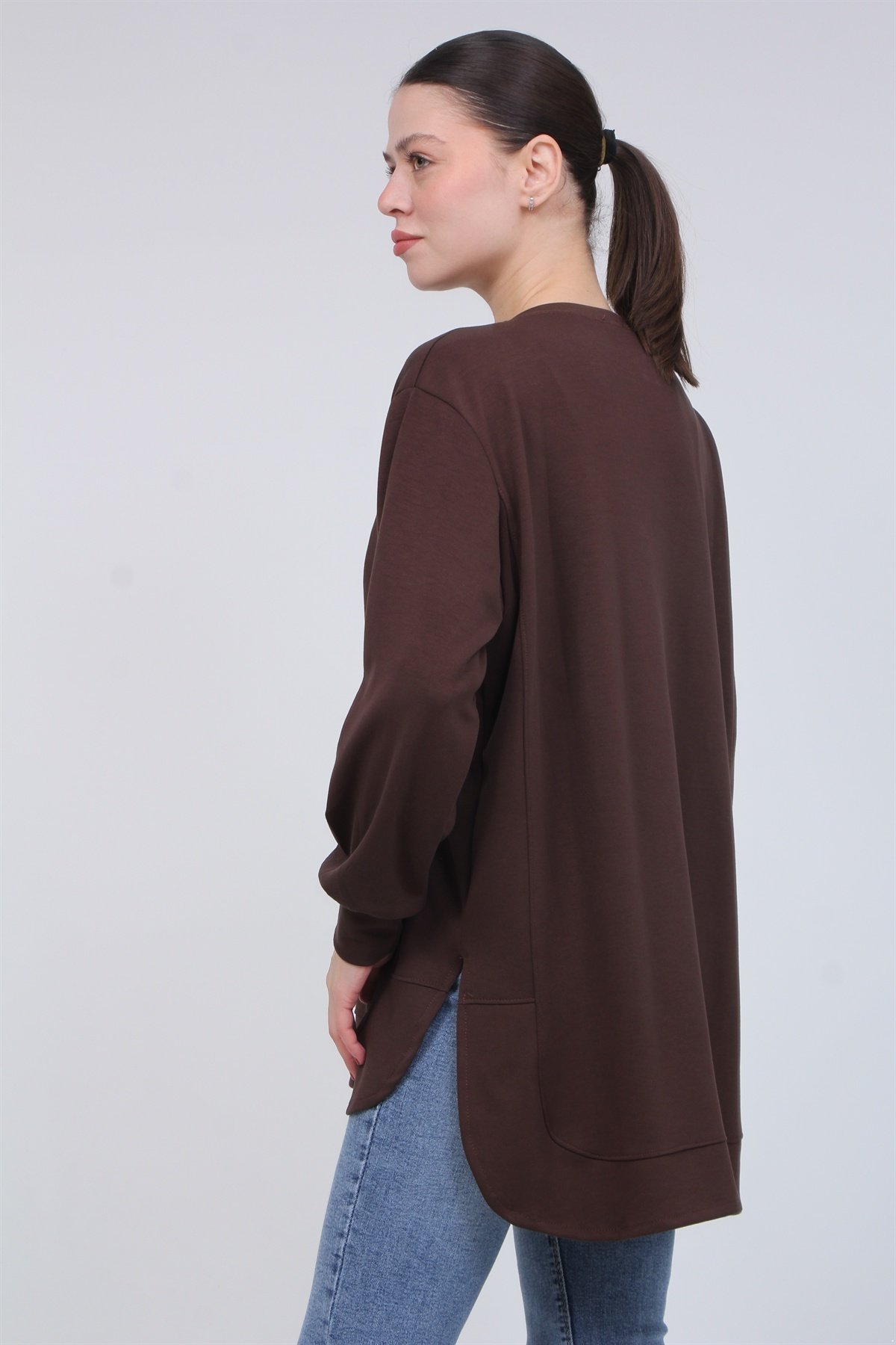 Yan Detaylı Modal Kumaş Tunik 