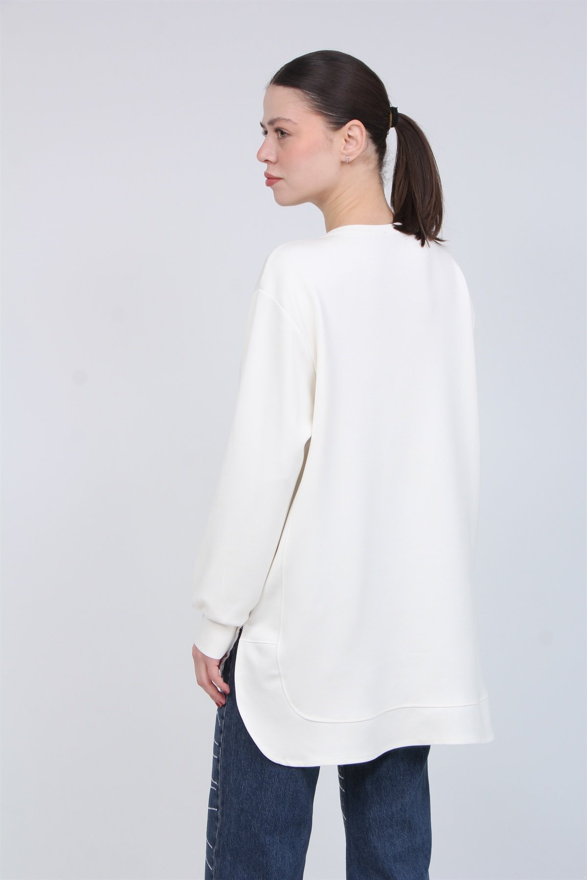 Yan Detaylı Modal Kumaş Tunik 