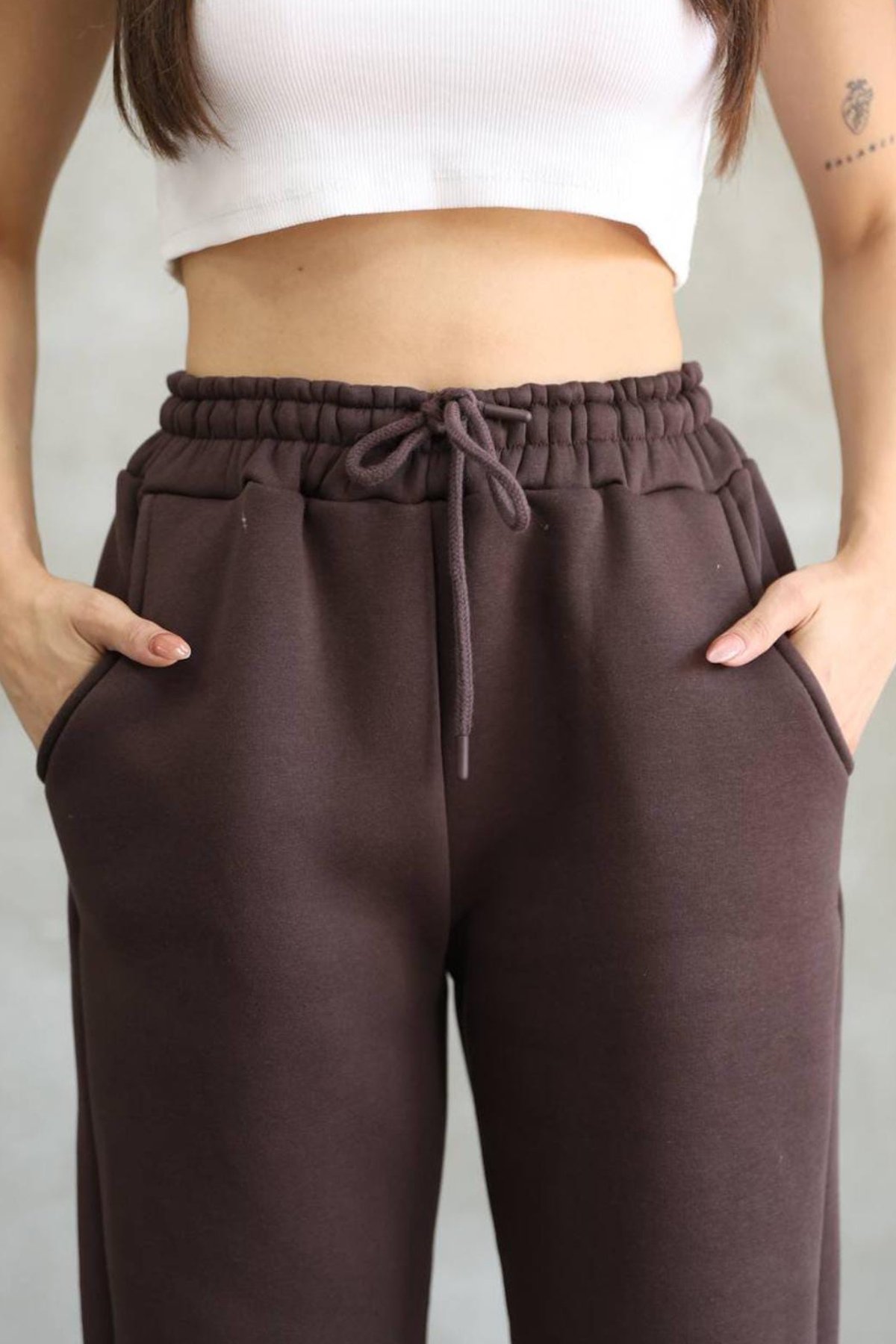 Paca Lastikli 3 İplik Şardonlu Eşofman 