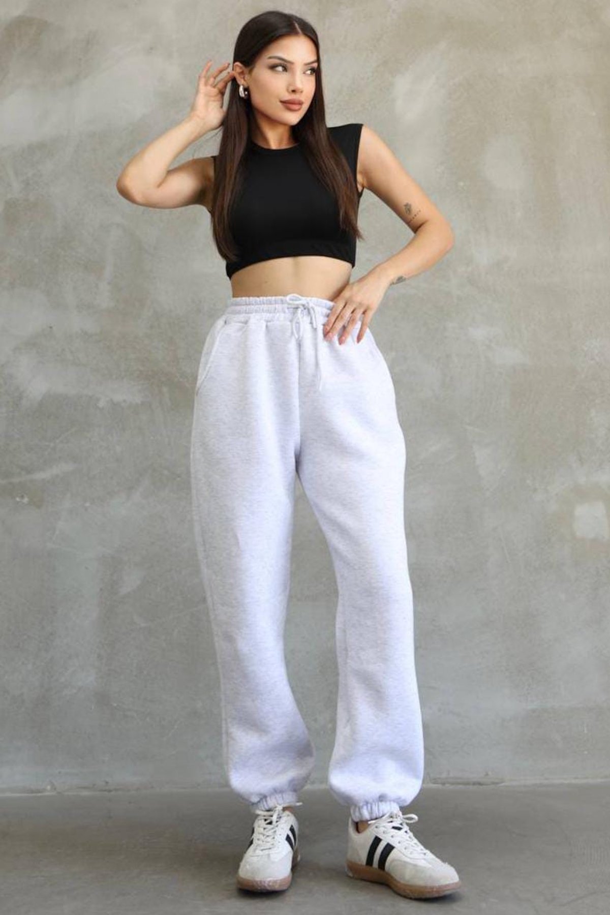 Paca Lastikli 3 İplik Şardonlu Eşofman 