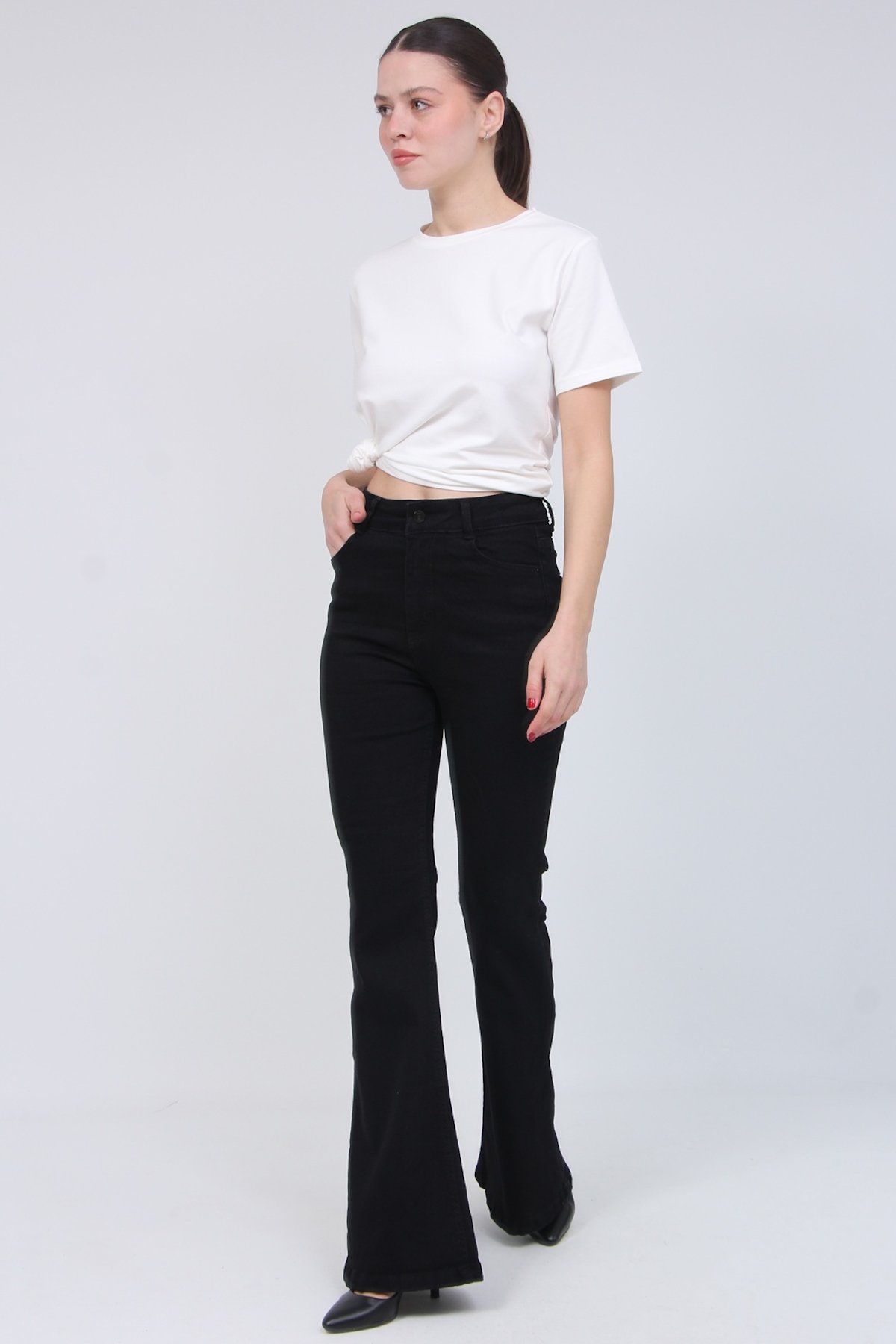 İspanyol Paça Kot Pantolon 