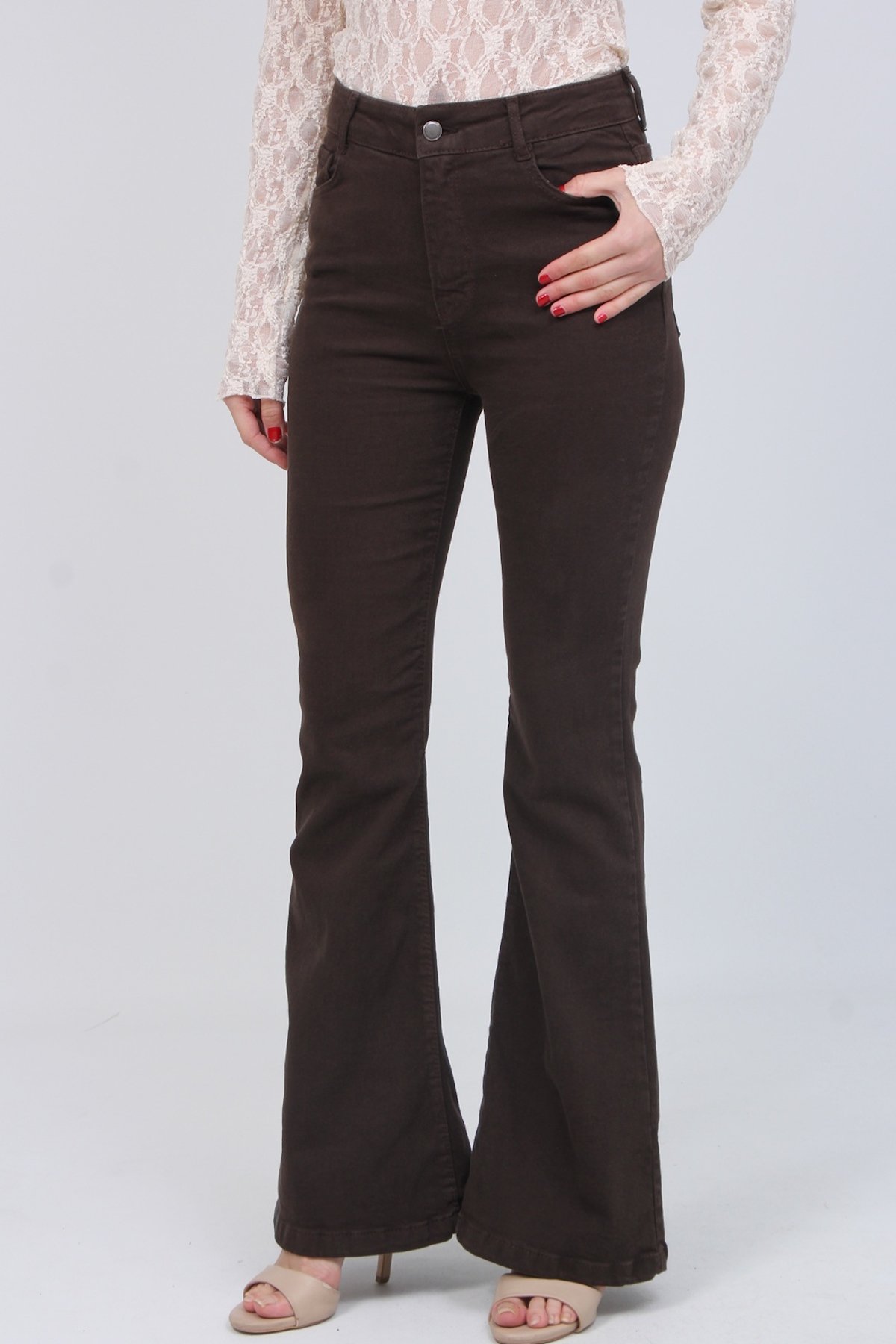 İspanyol Paça Kot Pantolon 