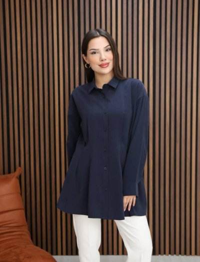 PİLE DETAYLI GÖMLEK