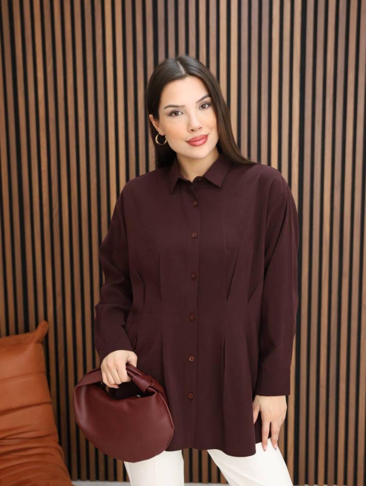 Pile Detaylı Gömlek 