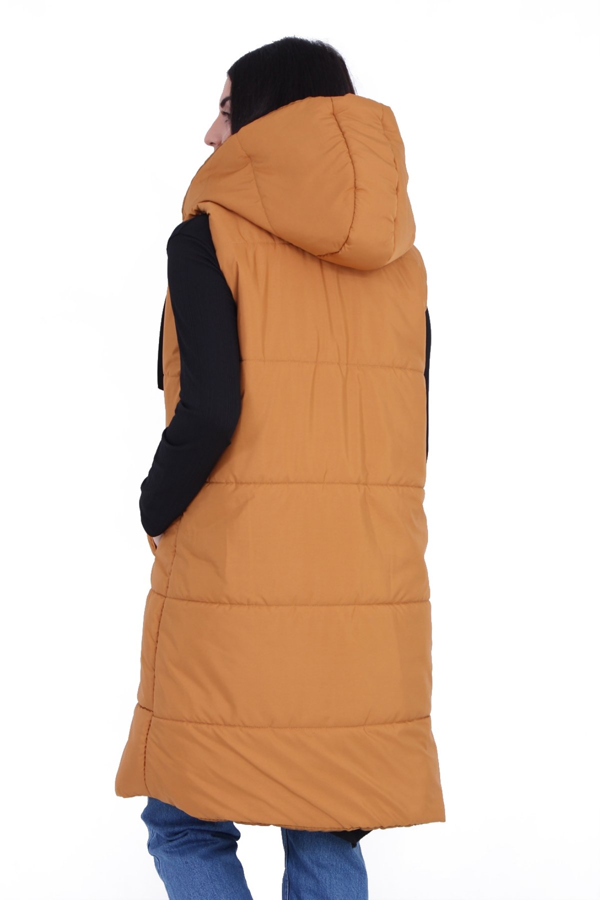 Sıfır Kol Fermuarlı Çıtçıtlı Mont 